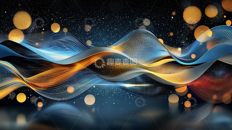 高清大图下载【趣麦麦图】抽象光线流动背景