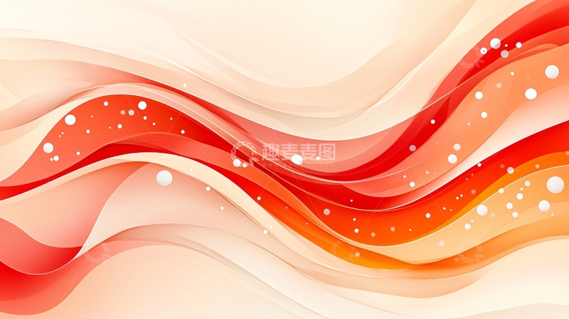 高清大图下载【趣麦麦图】红色梦幻曲线背景