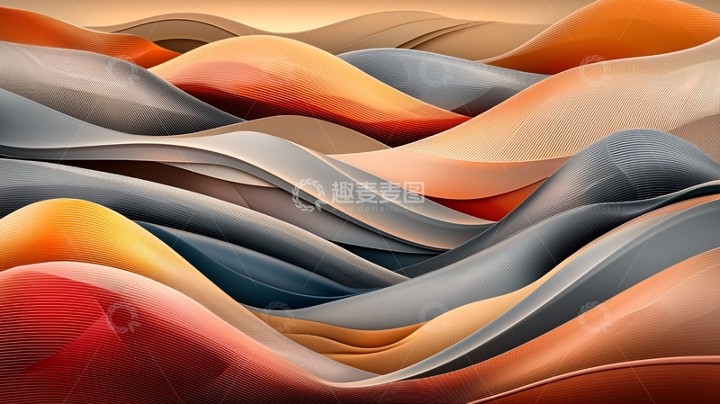 高清大图下载【趣麦麦图】-抽象波浪起伏的背景