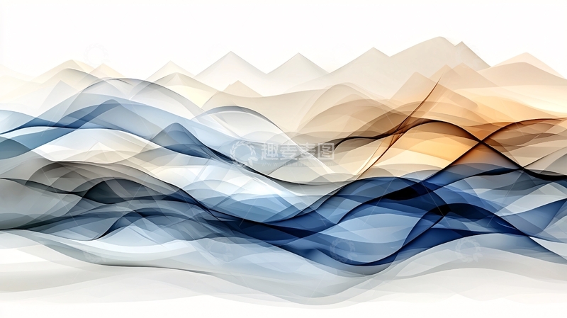 高清大图下载【趣麦麦图】抽象水彩烟雾线条