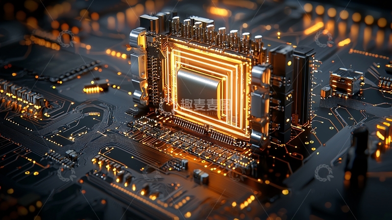 高清大图下载【趣麦麦图】未来科技芯片中央处理器
