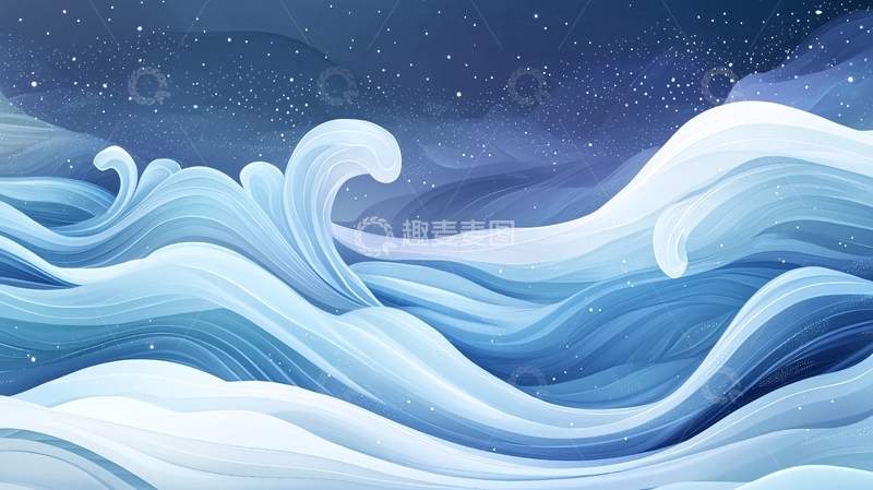 高清大图下载【趣麦麦图】蓝色水波纹背景3