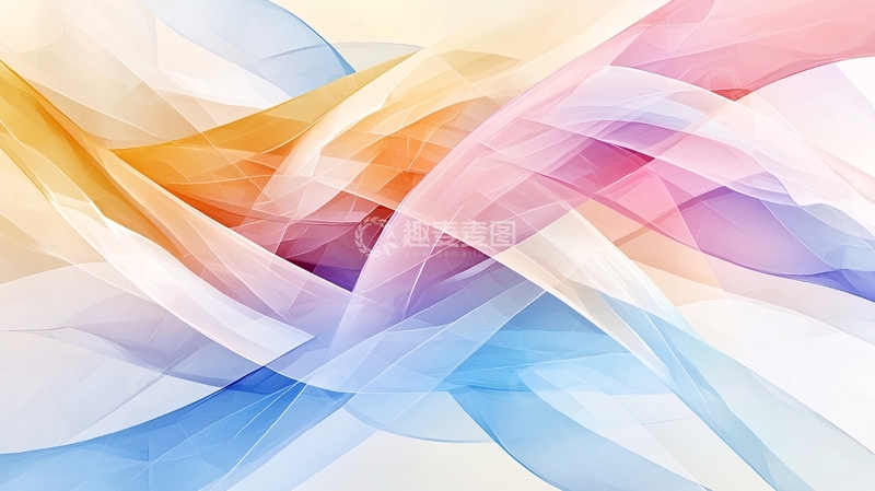 高清大图下载【趣麦麦图】彩色抽象波浪背景