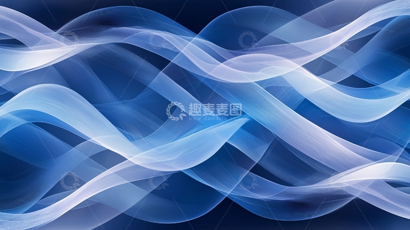 高清大图下载【趣麦麦图】蓝色曲线流动光影