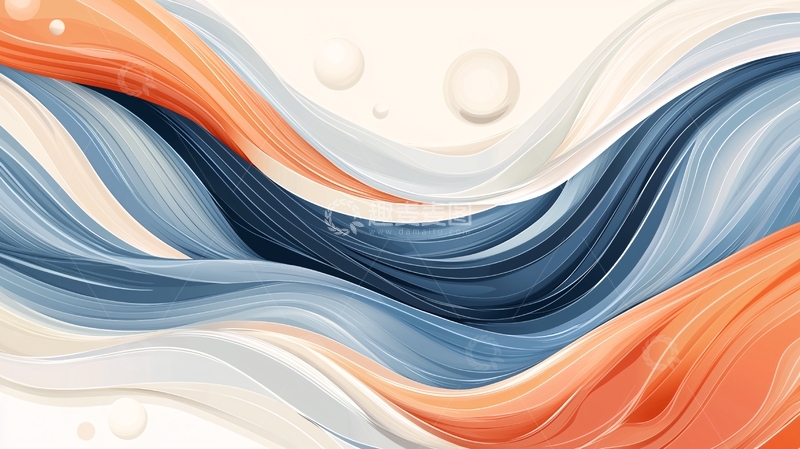 高清大图下载【趣麦麦图】抽象水彩波浪图案