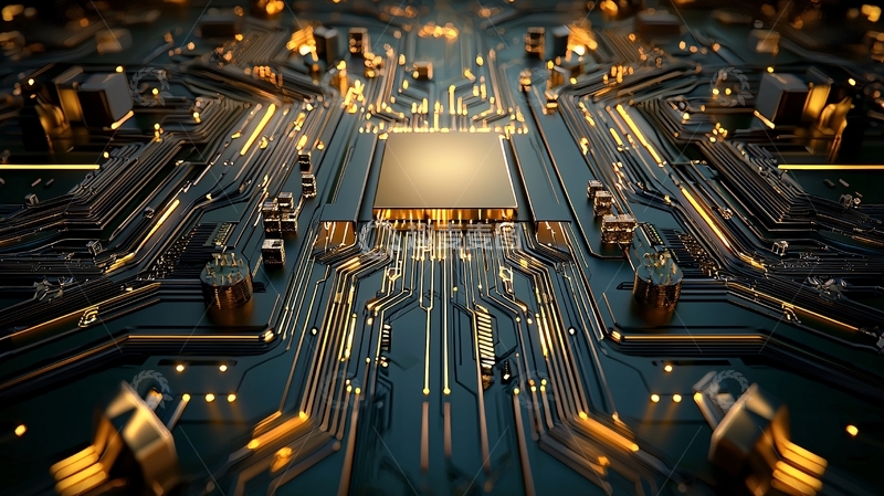 高清大图下载【趣麦麦图】复杂电路板核心芯片