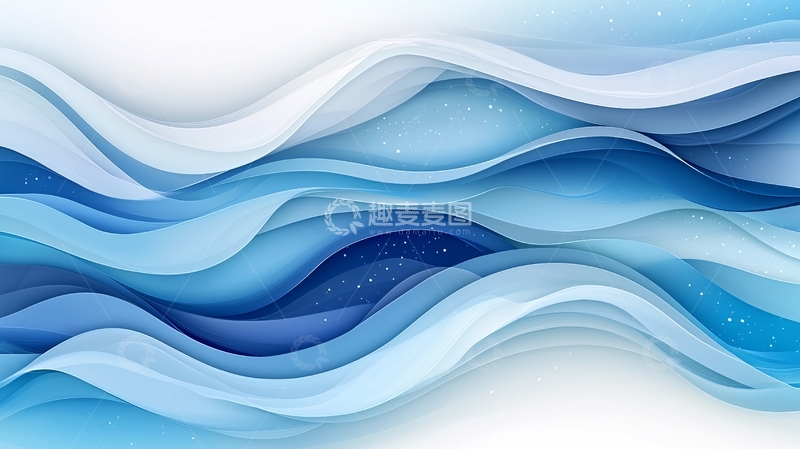 高清大图下载【趣麦麦图】蓝色水波纹抽象背景