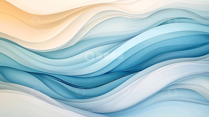 高清大图下载【趣麦麦图】蓝白色水流波纹抽象背景