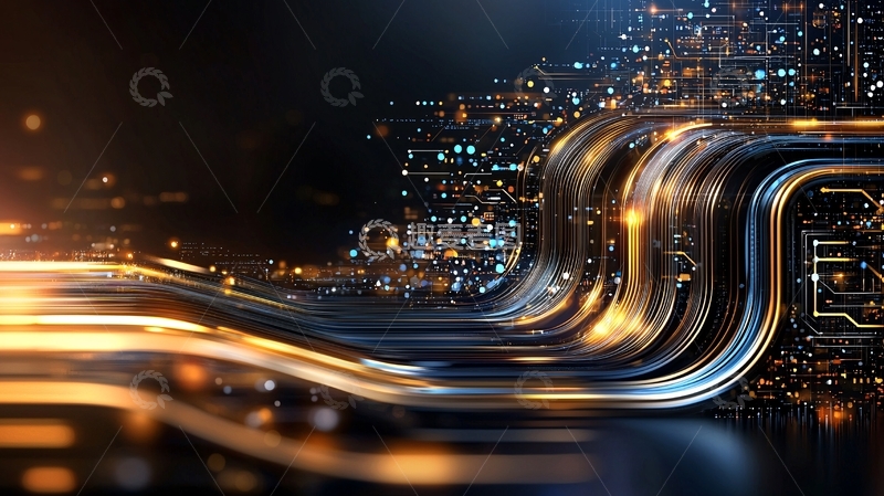 高清大图下载【趣麦麦图】数据流动抽象背景