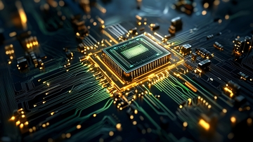 芯片电路板的特写