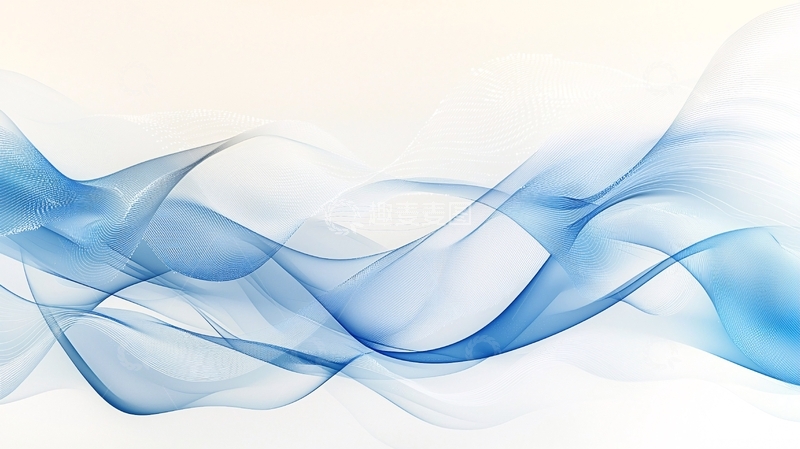 高清大图下载【趣麦麦图】蓝色流体线条背景