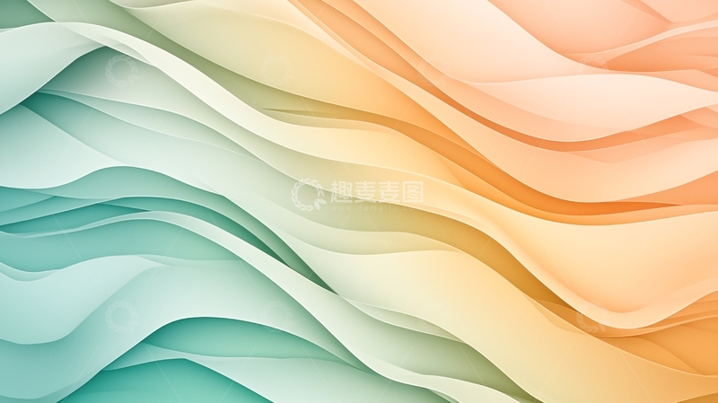 高清大图下载【趣麦麦图】抽象渐变波浪背景
