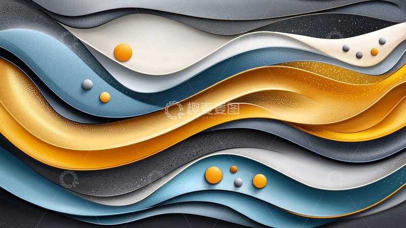 高清大图下载【趣麦麦图】抽象波浪艺术