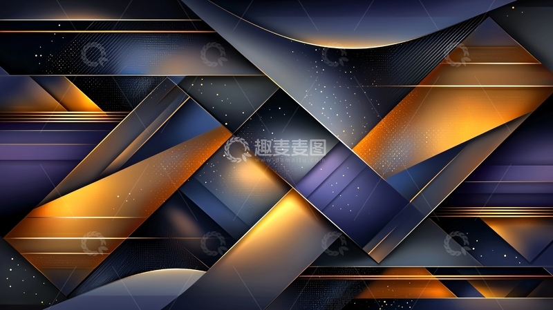 高清大图下载【趣麦麦图】抽象几何金属感背景