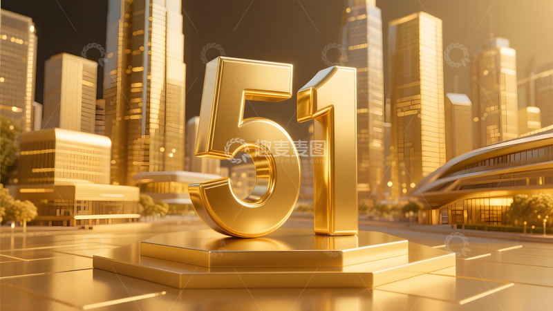 金色城市广场五一节数字雕塑劳动节庆典场景