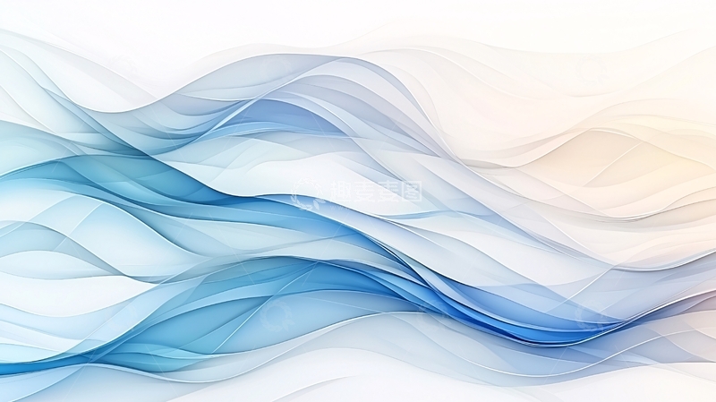 高清大图下载【趣麦麦图】抽象蓝色水波纹背景