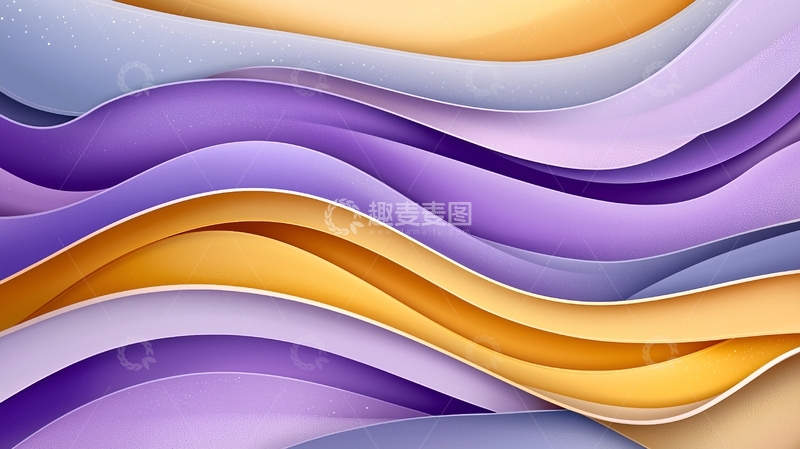 高清大图下载【趣麦麦图】彩色波浪线条背景