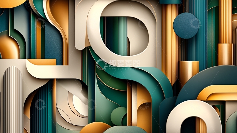 高清大图下载【趣麦麦图】抽象几何艺术