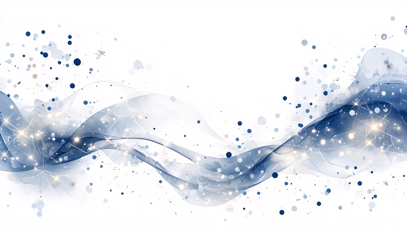 高清大图下载【趣麦麦图】蓝色水墨风渐变粒子背景