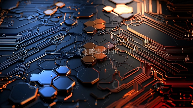 高清大图下载【趣麦麦图】科技电路板图案