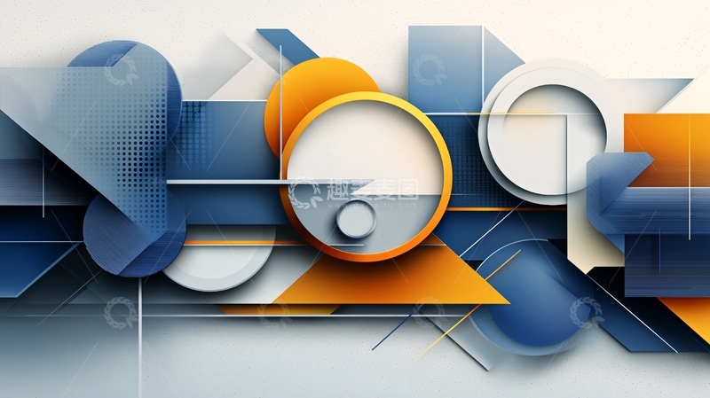 高清大图下载【趣麦麦图】抽象几何图形背景