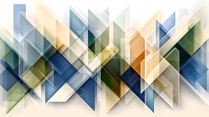 高清大图下载【趣麦麦图】几何图形拼贴风艺术