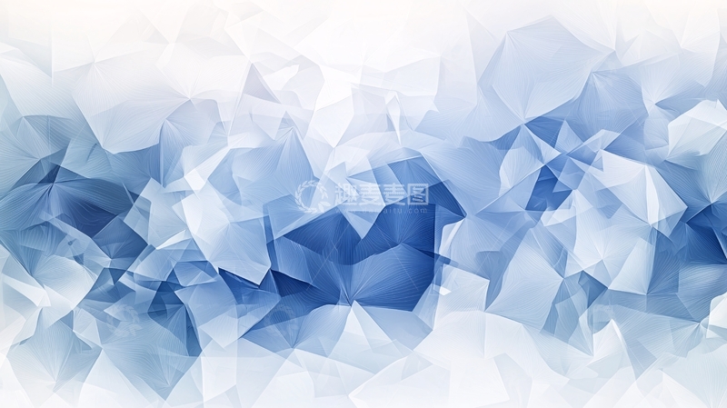 高清大图下载【趣麦麦图】蓝色多边形几何抽象背景
