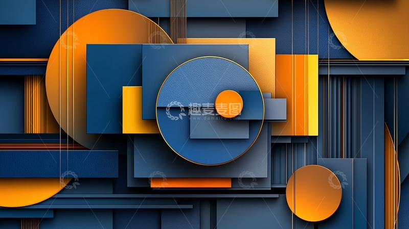 高清大图下载【趣麦麦图】抽象几何图形背景