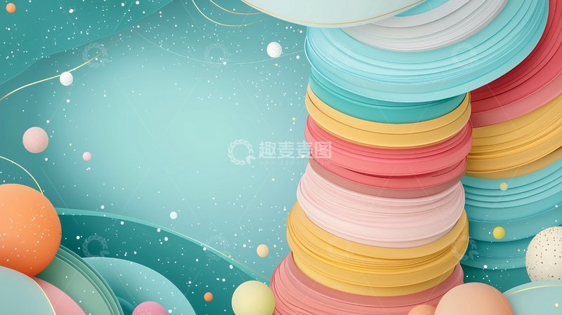 高清大图下载【趣麦麦图】彩色糖果螺旋塔