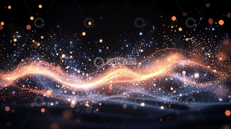 绚丽光线粒子特效背景