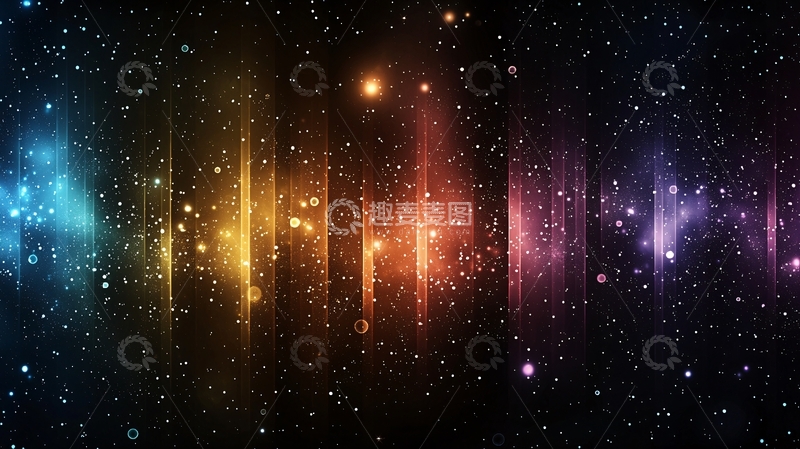 高清大图下载【趣麦麦图】梦幻星空光影背景