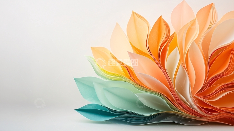 高清大图下载【趣麦麦图】渐变色花瓣高清图片