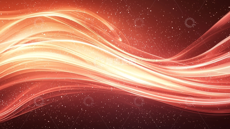 高清大图下载【趣麦麦图】红色光线流动的抽象背景