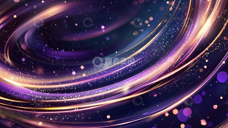 高清大图下载【趣麦麦图】紫色星空漩涡光效