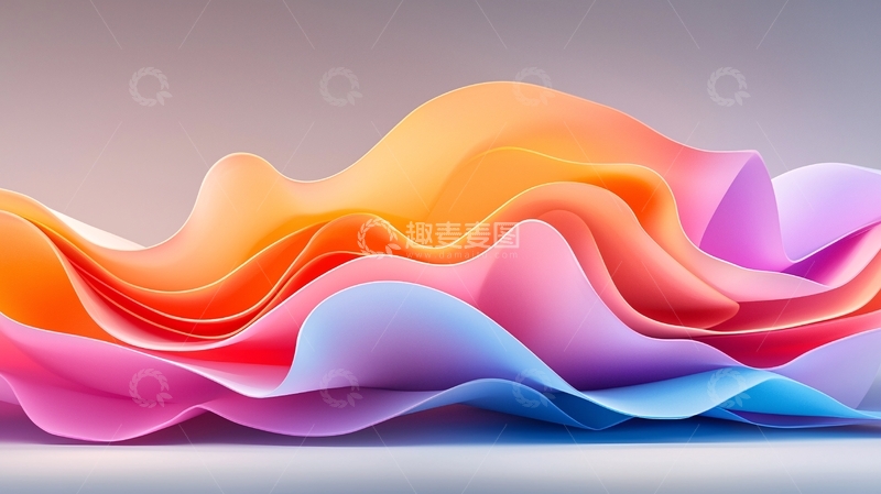 高清大图下载【趣麦麦图】抽象渐变波浪