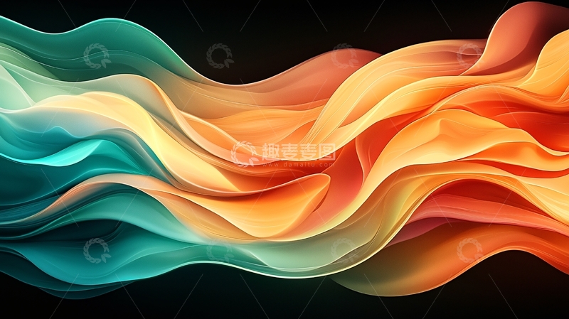 高清大图下载【趣麦麦图】彩色流体渐变抽象背景