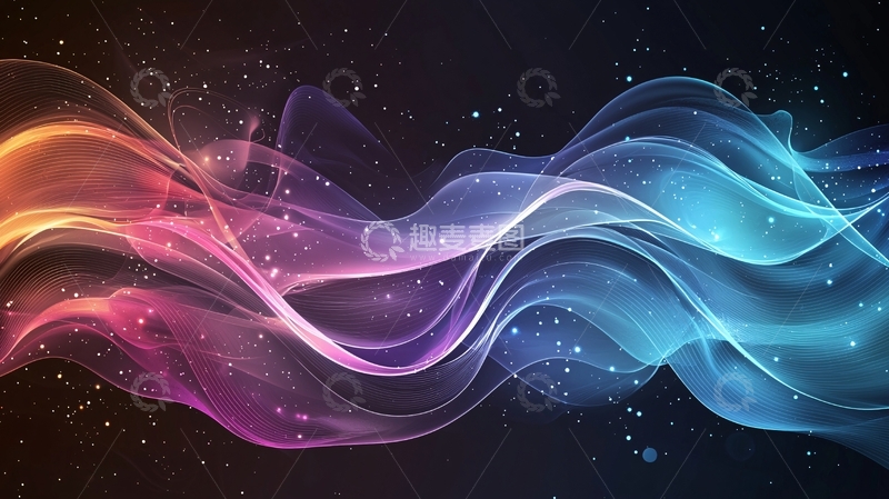 高清大图下载【趣麦麦图】彩色流体抽象背景