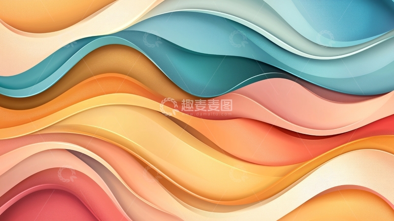 高清大图下载【趣麦麦图】抽象水彩波浪背景