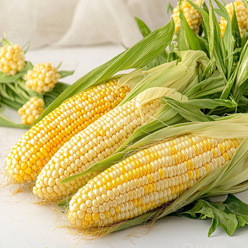 高清大图下载【趣麦麦图】鲜玉米穗排列