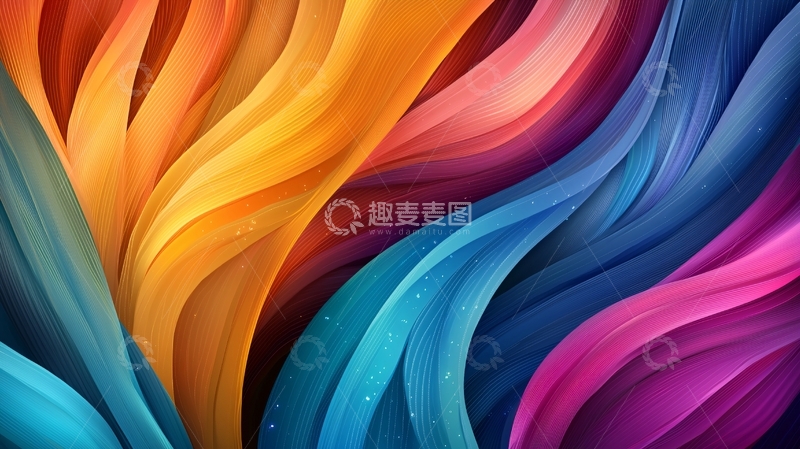 高清大图下载【趣麦麦图】彩色流动线条纹理