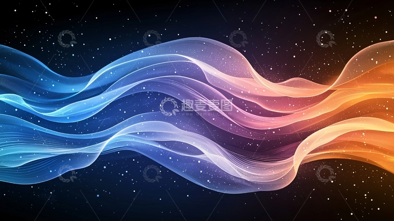 高清大图下载【趣麦麦图】抽象渐变光波