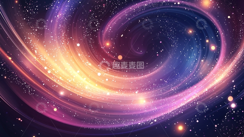高清大图下载【趣麦麦图】绚丽多彩的星云漩涡