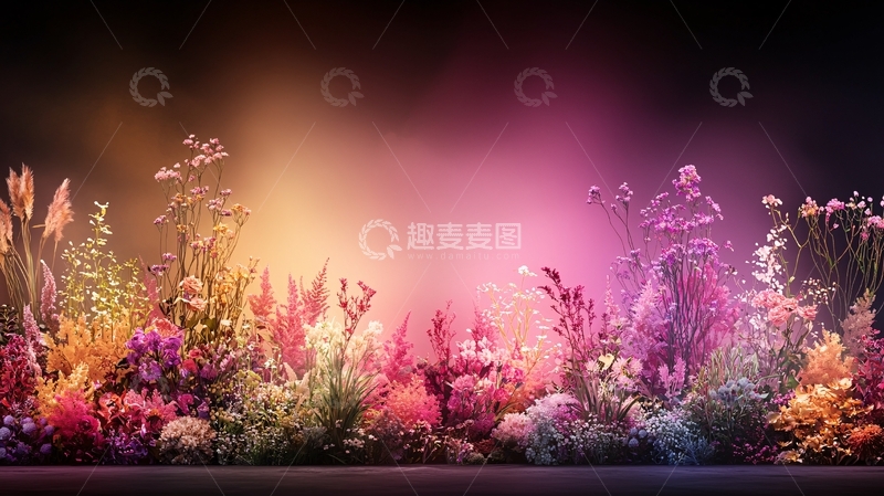 高清大图下载【趣麦麦图】绚丽花卉背景
