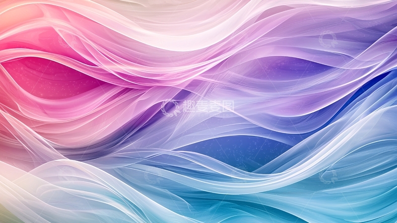 高清大图下载【趣麦麦图】抽象彩色渐变波浪