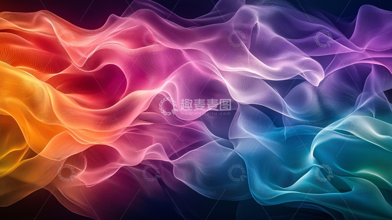 高清大图下载【趣麦麦图】彩色烟雾流动效果