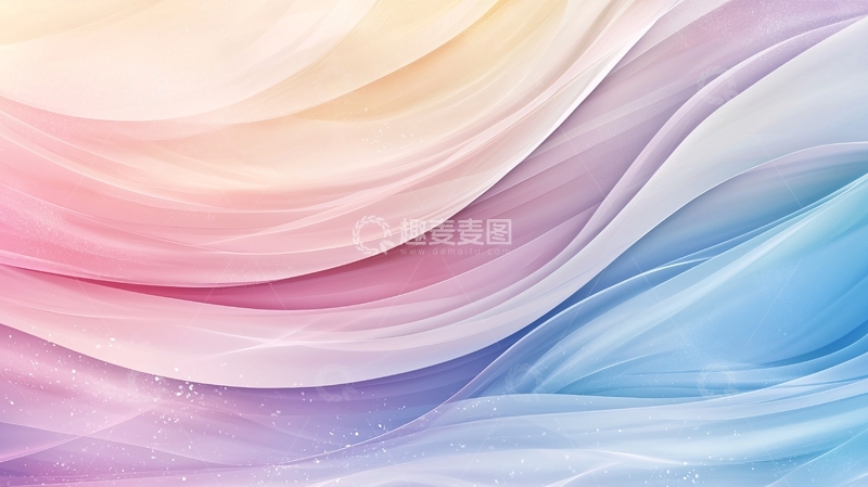 高清大图下载【趣麦麦图】彩色渐变柔和线条背景