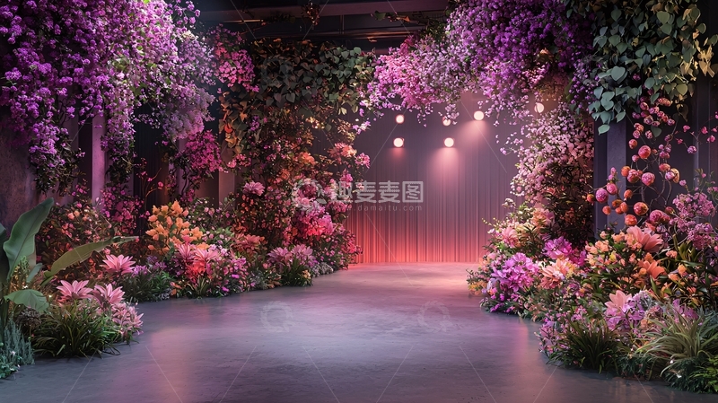 高清大图下载【趣麦麦图】梦幻花园般的舞台背景