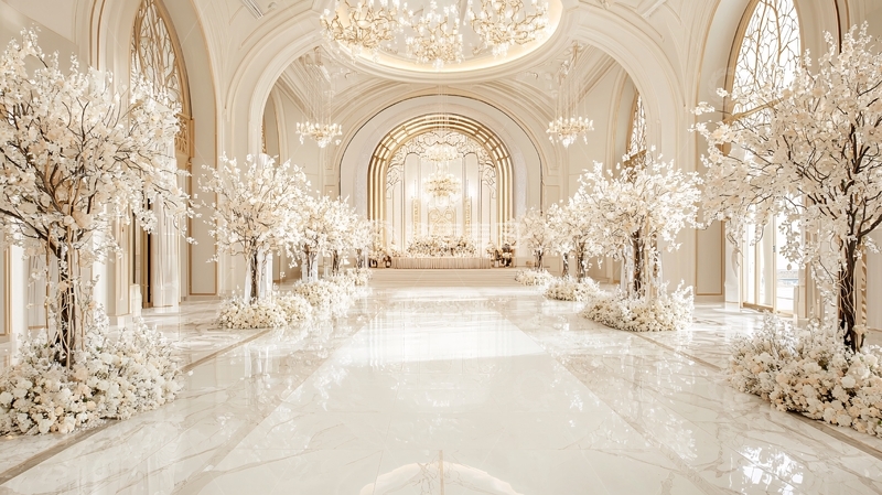 高清大图下载【趣麦麦图】白色主题的奢华婚礼会场