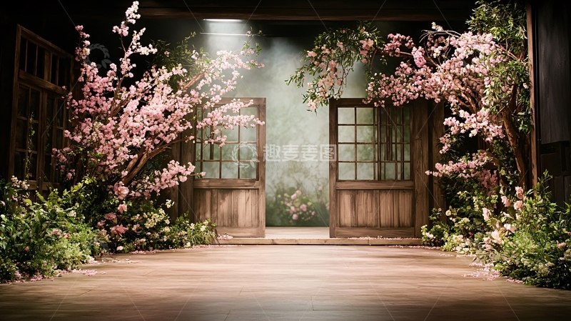 高清大图下载【趣麦麦图】春意盎然的舞台场景