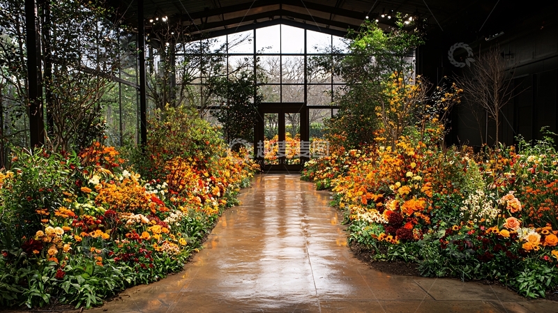 高清大图下载【趣麦麦图】植物环绕的玻璃屋入口